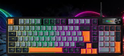 QUANTUM GAMING Lumitech Membran IP98 19 Tuş Anti-Ghosting RGB Knob+Logo Ekran Kablolu Gaming Klavye